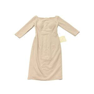 LanTing Bride Dress 4/6 Small Blush Pink 3/4 Sleeve Knee Length Fitted NWT